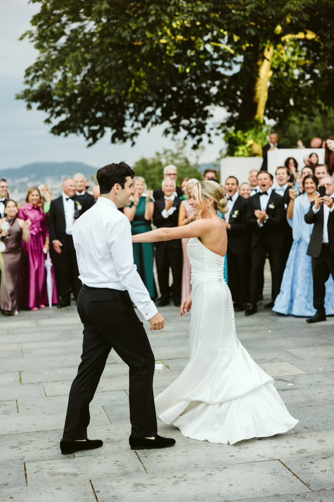 Couple performing their first wedding dance 1