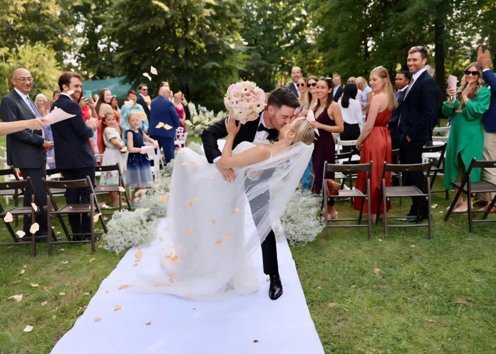 Couple performing their first wedding dance 5