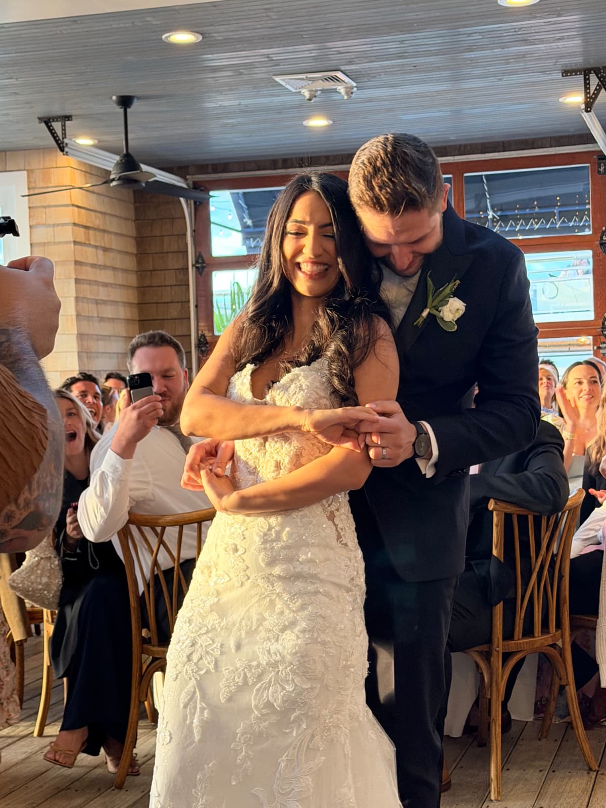 Couple performing their first wedding dance 4