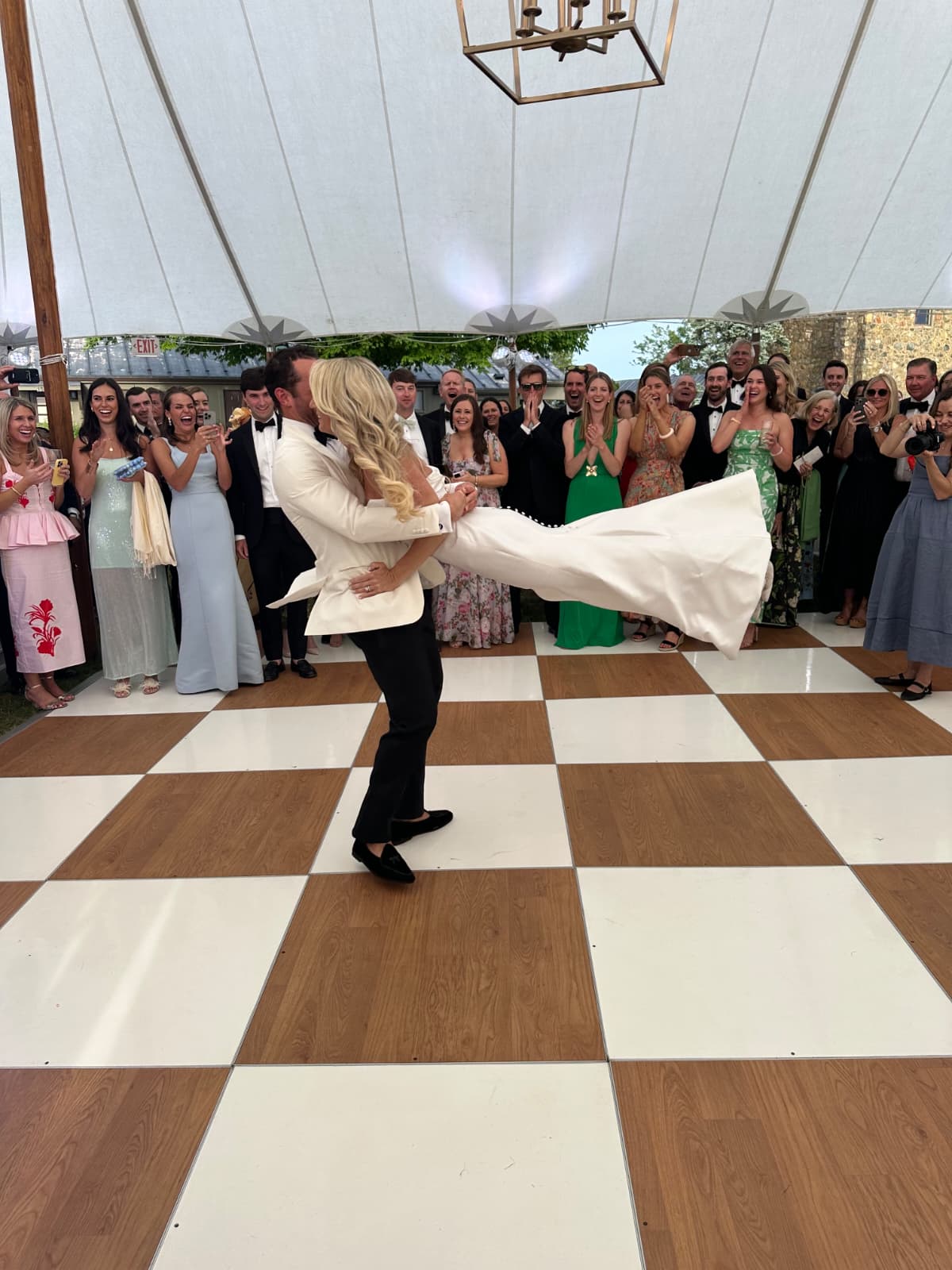 Couple performing their first wedding dance 6